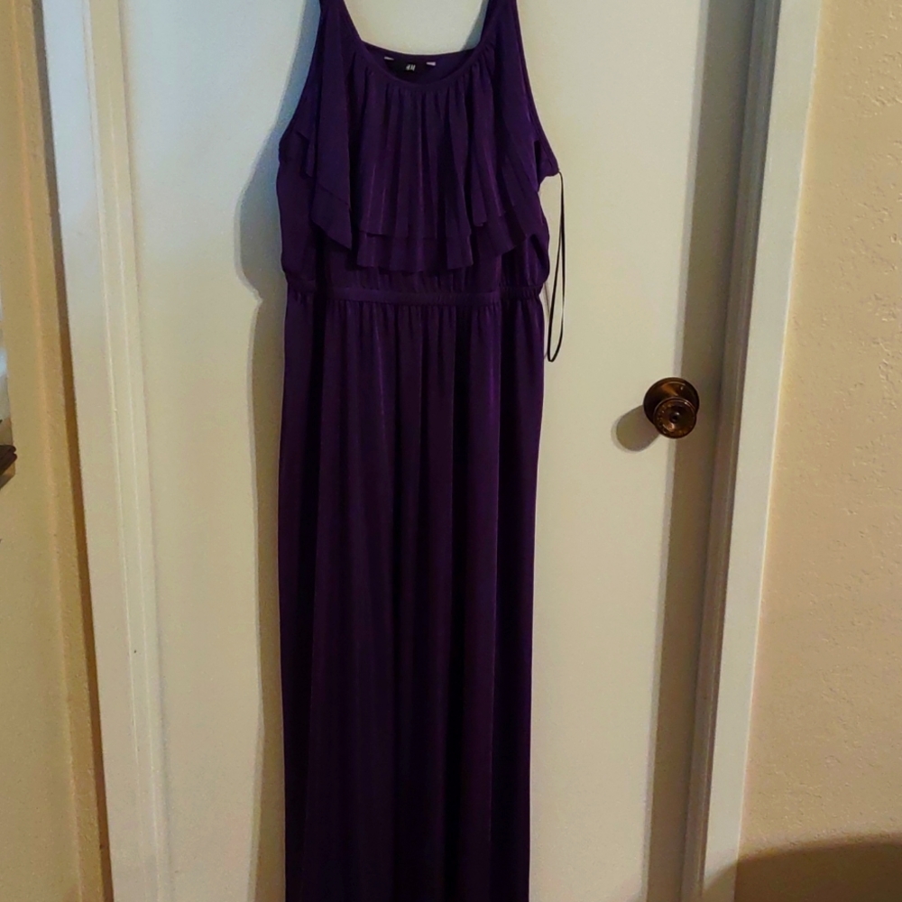 NWOT H & M large purple maxi dress